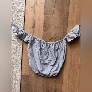 Brandy Melville Striped Gray Top